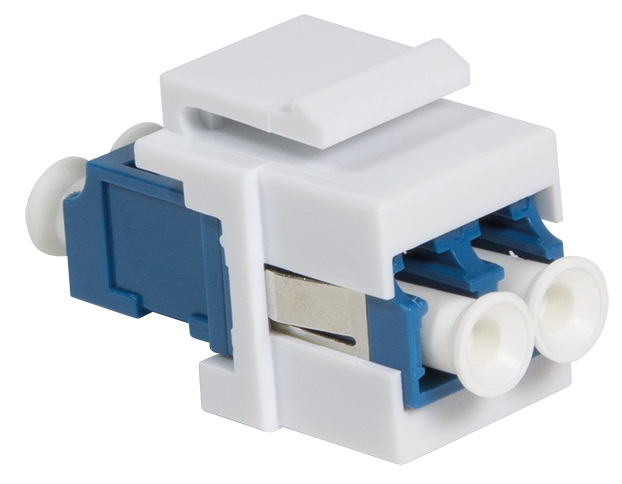 Produktbild MVT 204 001  -  LWL LC-Duplex Kupplung für den Einbau in Keystone Panels, Singlemode